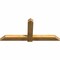 Ekena Millwork Eugene Rough Sawn Timber Gable Bracket, Western Red Cedar, 72"W x 33"H x 4"D x 6"F, 11/12 Pitch GBW072X33X0406EUG00RWR - alternate 3